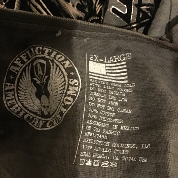 🔥SALE! AFFLICTION,NWOT, see pics, new cond. tye-dye, awesome graphics 🔥🔥 - Picture 11 of 11